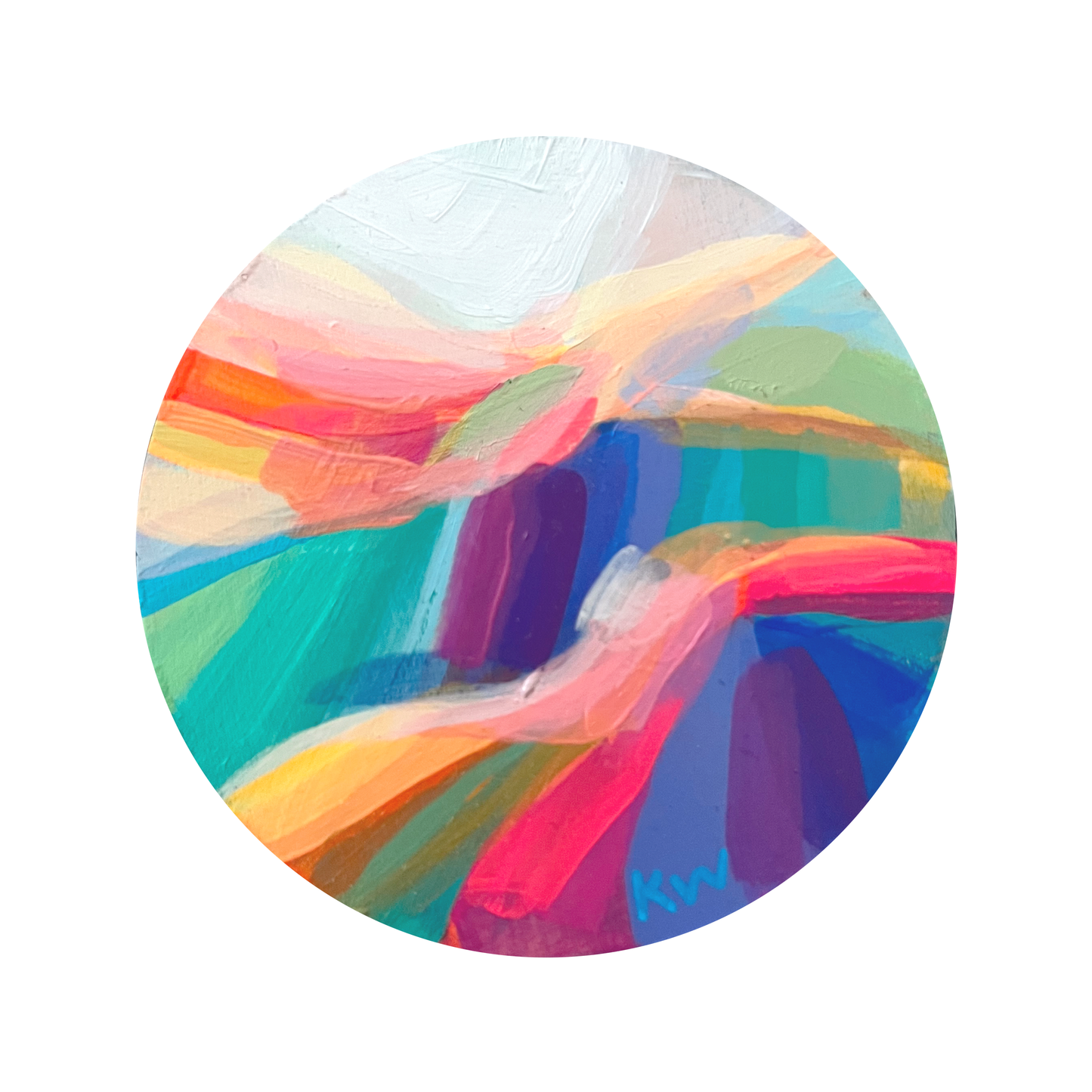 Peinture à l'huile 'Banff's Equinox', panneau de bouleau 16 x 16