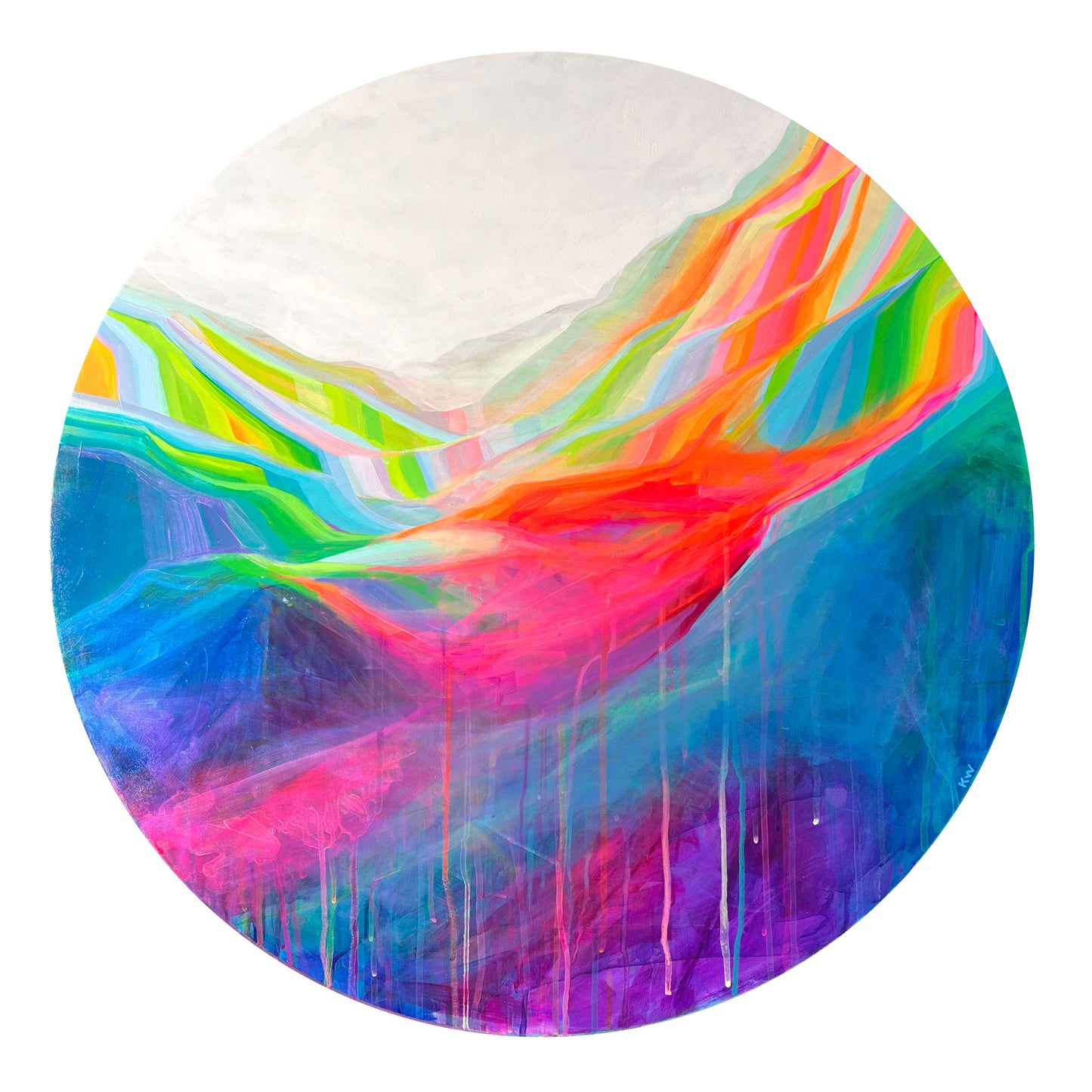 Peinture à l'huile 'Banff's Equinox', panneau de bouleau 16 x 16