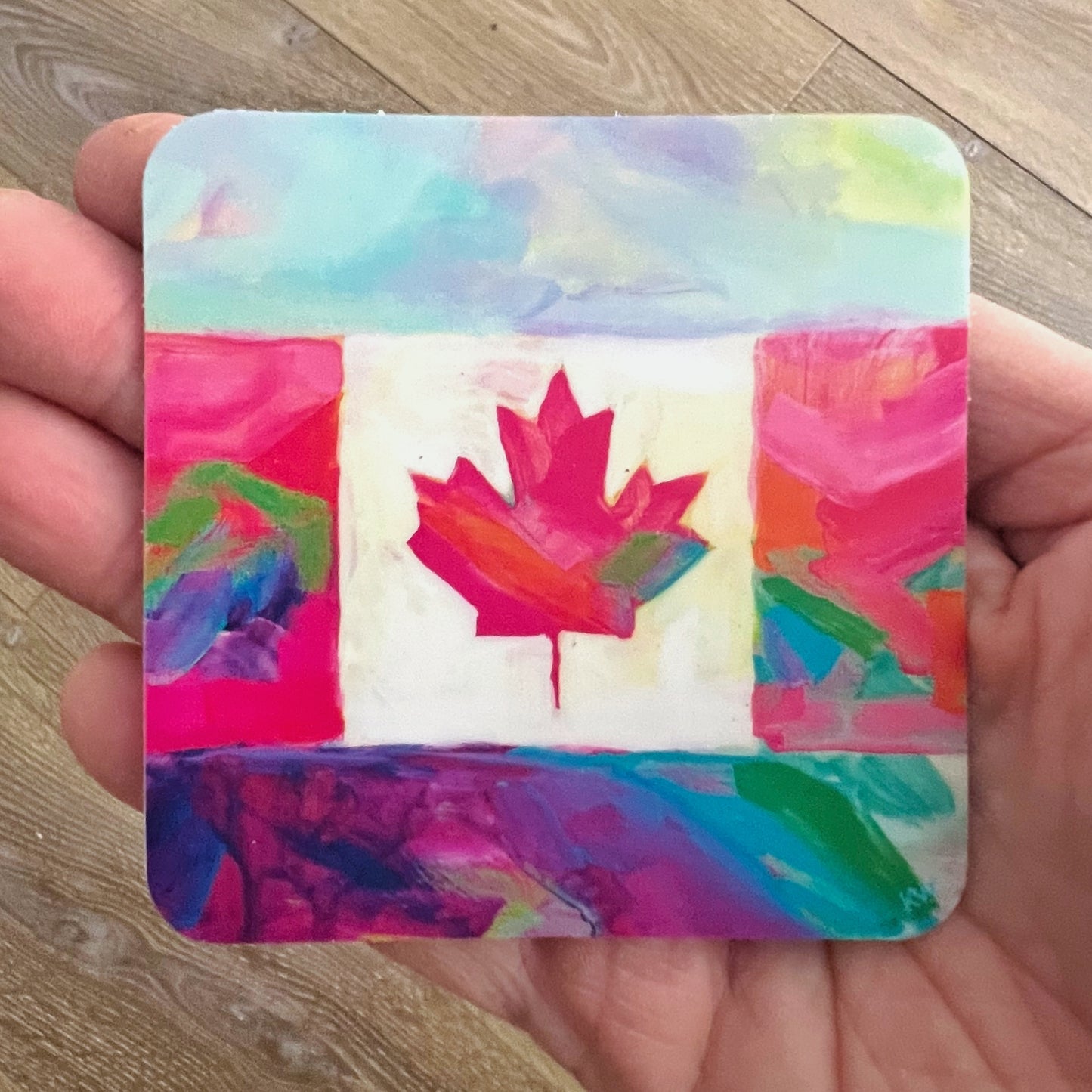 ‘Oh Canada’water bottle sticker 3”x3”