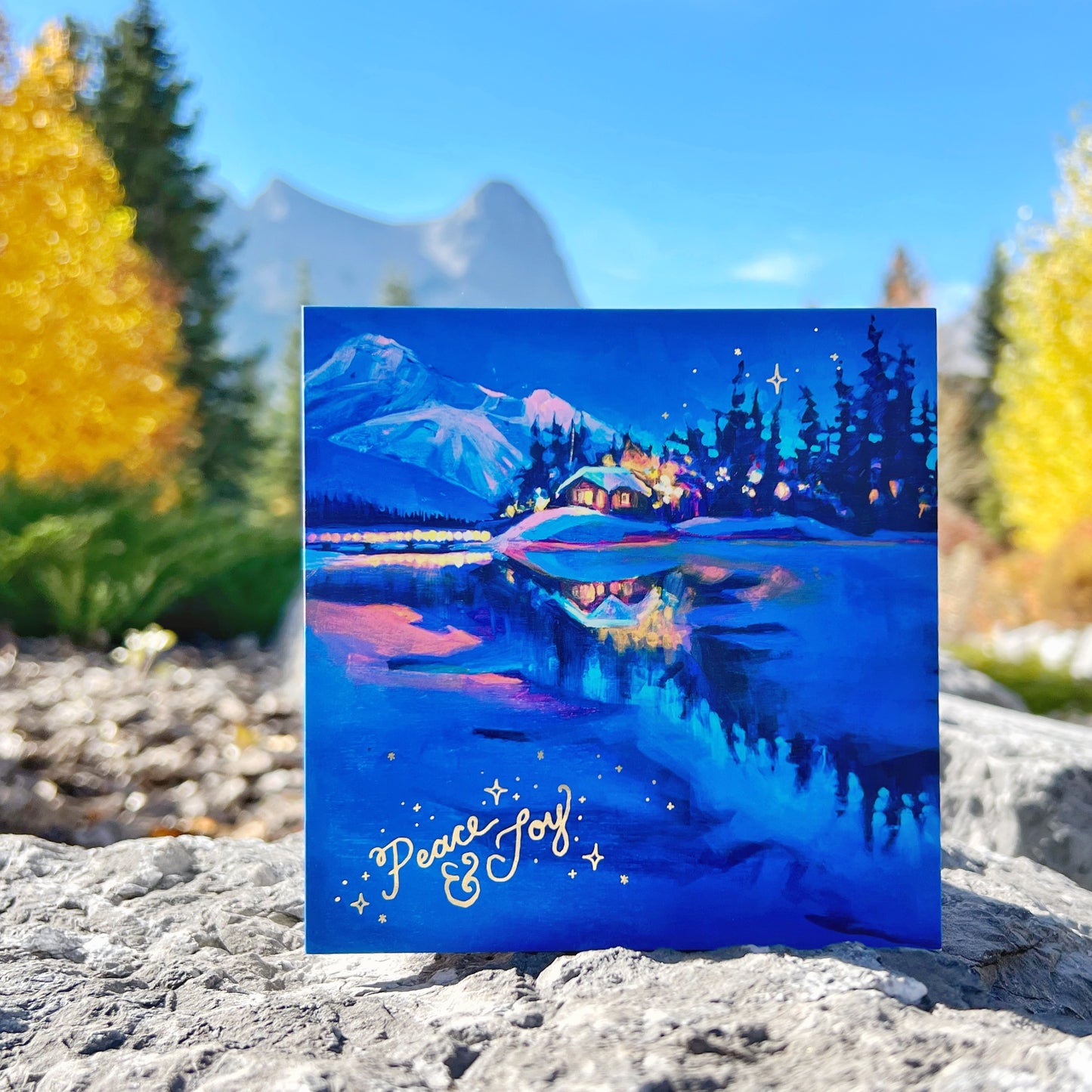 Holidays Cards Set of 4 - Shortest Day of the Year (Emerald Lake)