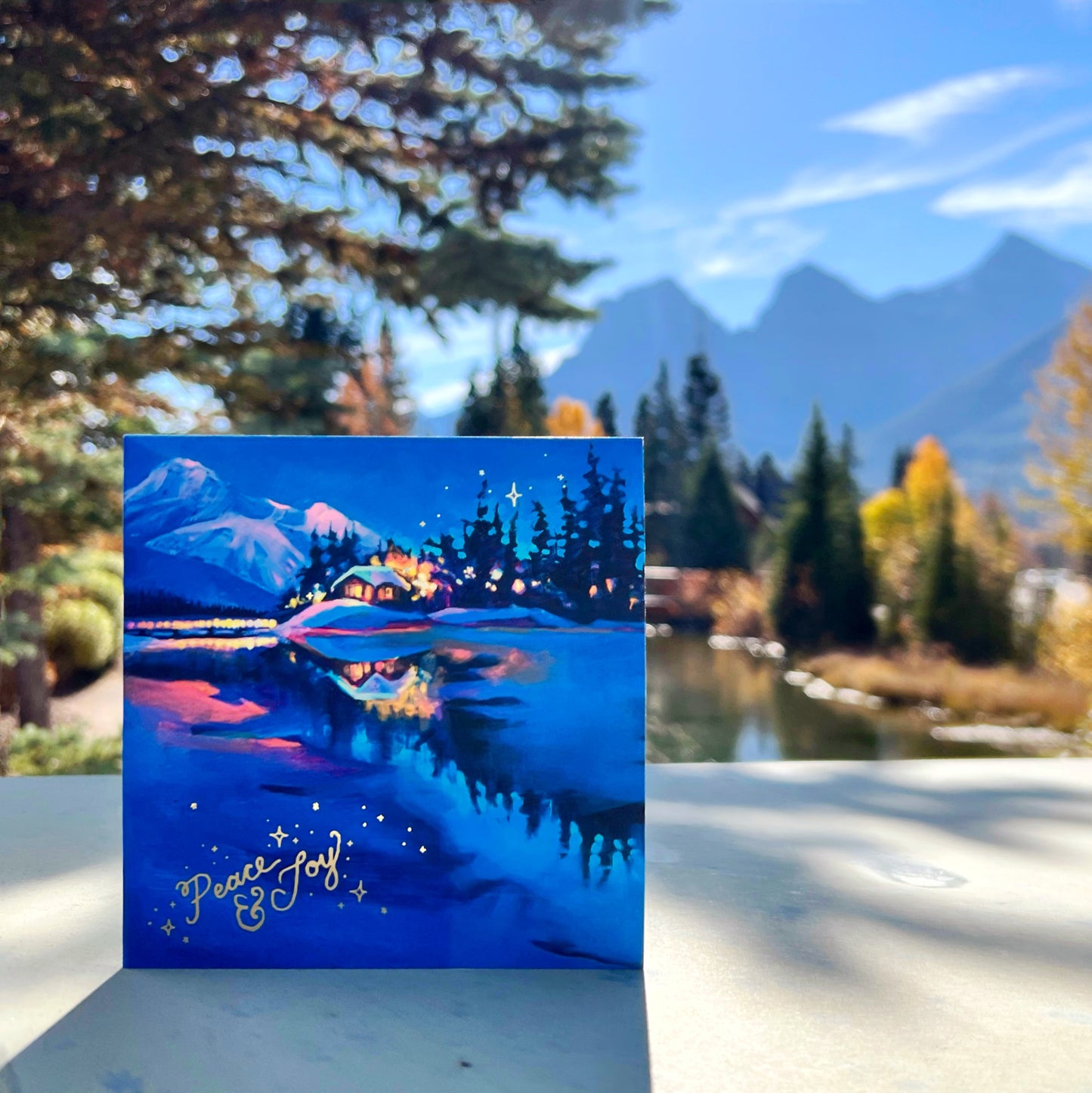 Holidays Cards Set of 4 - Shortest Day of the Year (Emerald Lake)