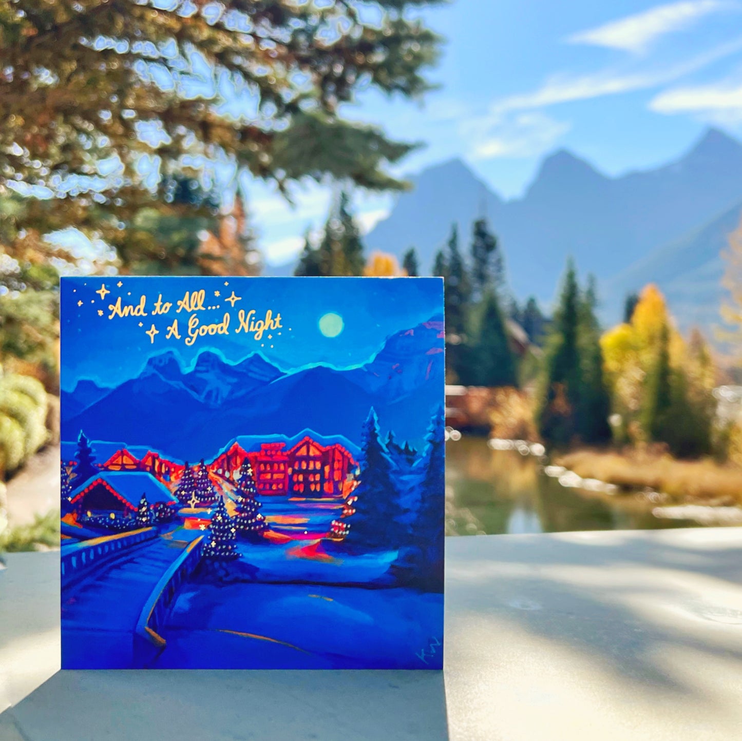Holiday Cards Set of 4 - Good Night Canmore