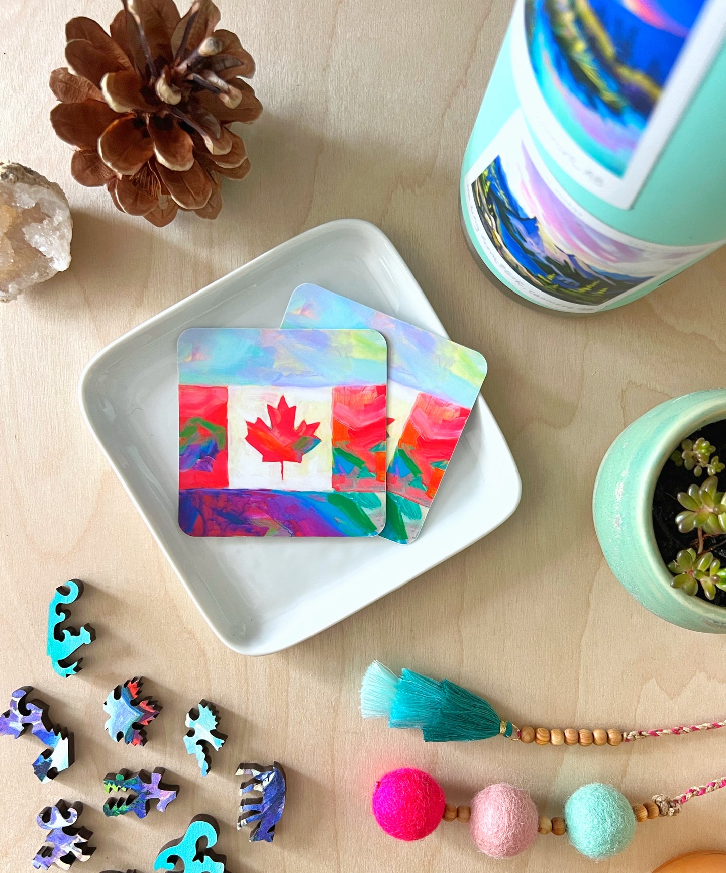‘Oh Canada’water bottle sticker 3”x3”