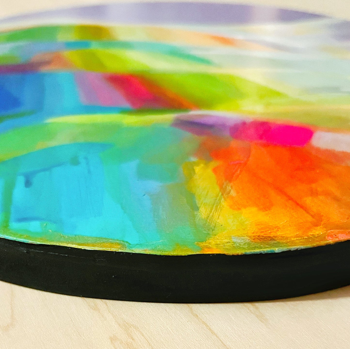 ‘Pixie Stix' acrylic painting 6" Maple Wood Panel *