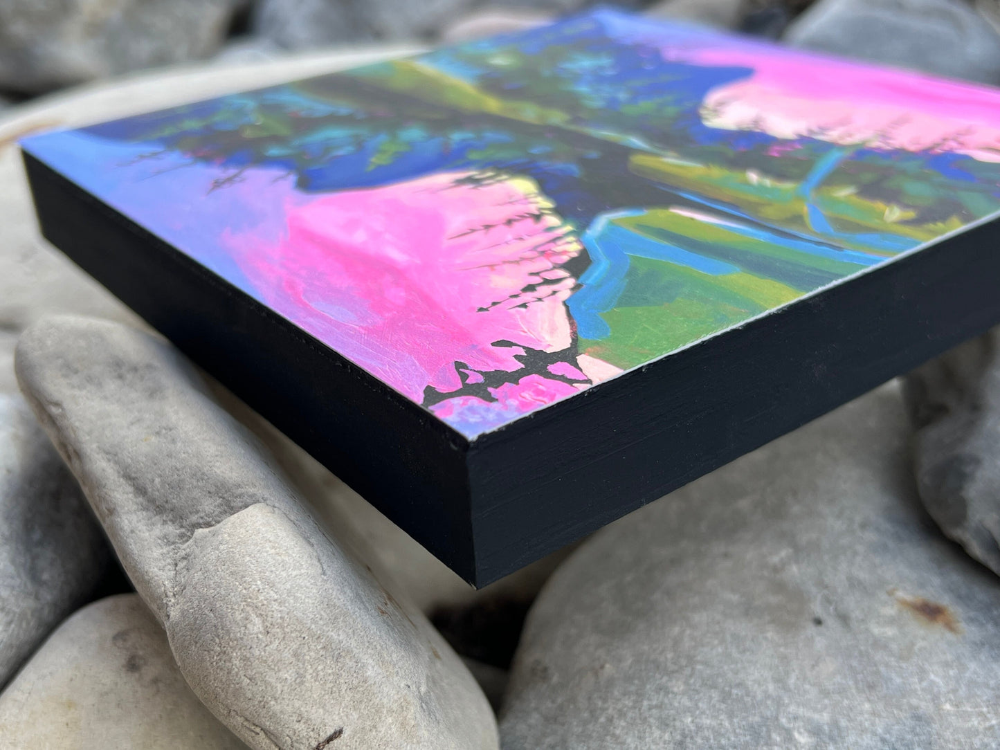 Impression encastrée « Tempête d'été sur Ha Ling » en édition limitée, 6 x 6 po