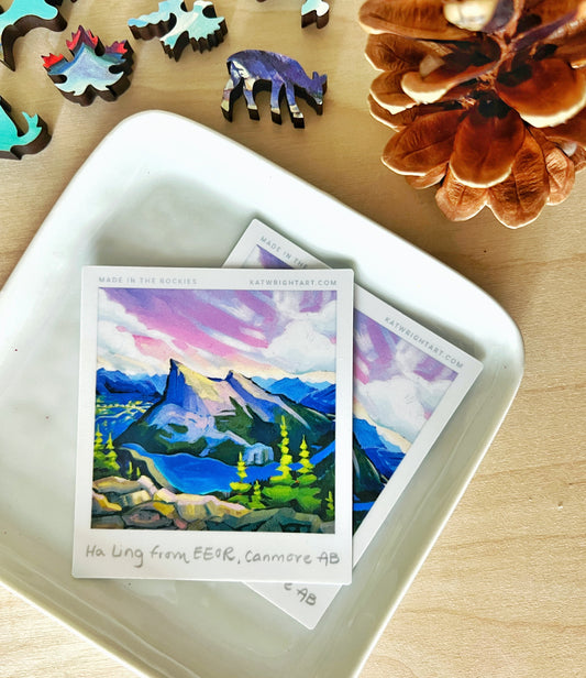 Vinyl Polaroid Sticker - Ha Ling, Canmore