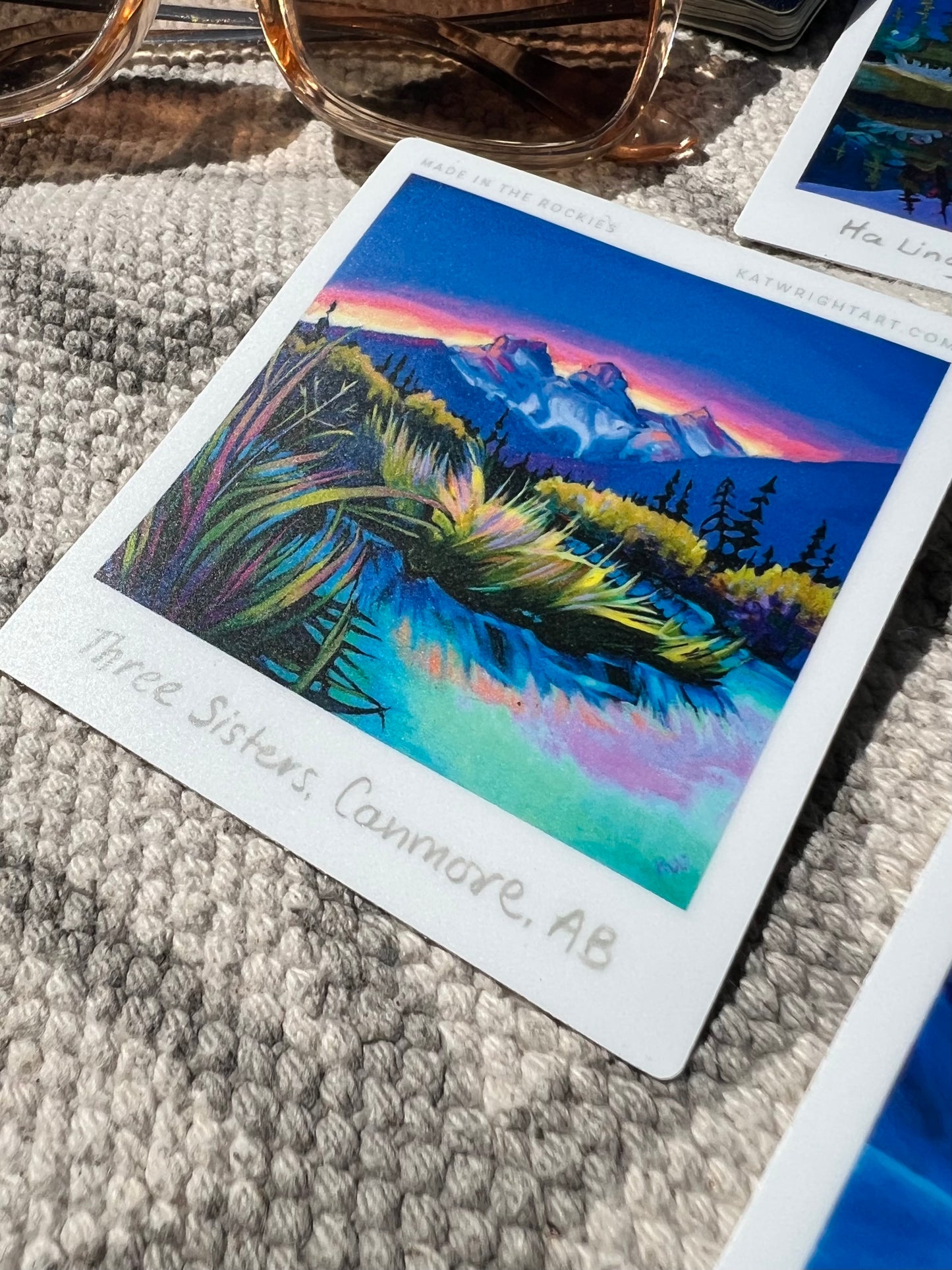 Canadian Rockies Polaroid Stickers 3.25” tall - Pack of Six