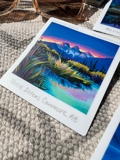 Canadian Rockies Polaroid Stickers 3.25” tall - Pack of Six