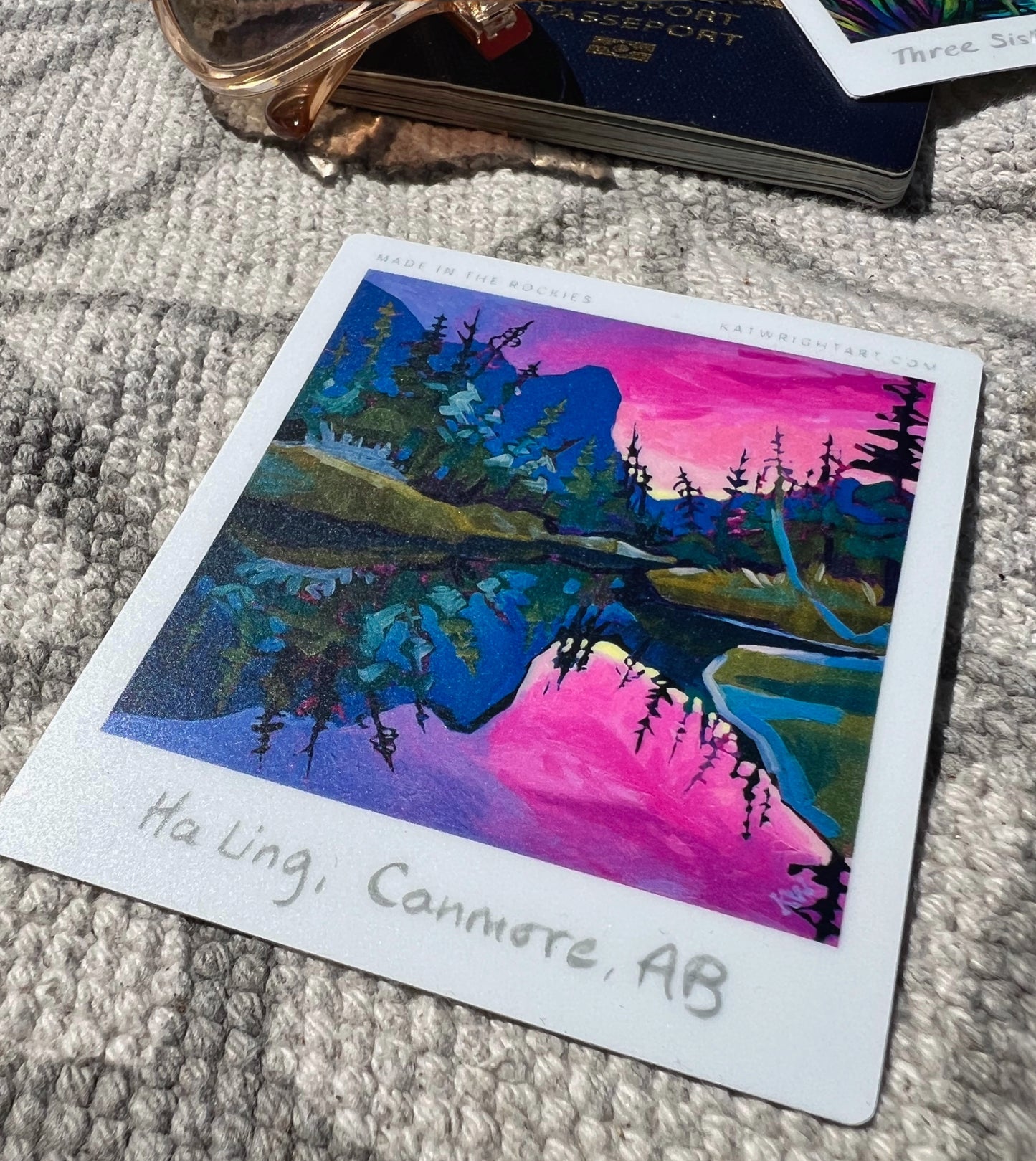 Canadian Rockies Polaroid Stickers 3.25” tall - Pack of Six