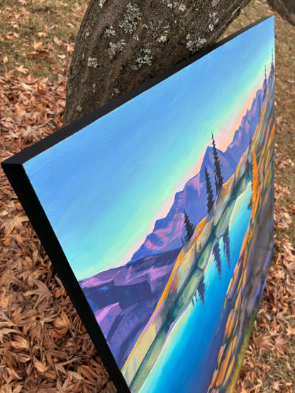 "It's Lonely at the Top" 30"x30" oil on wood panel