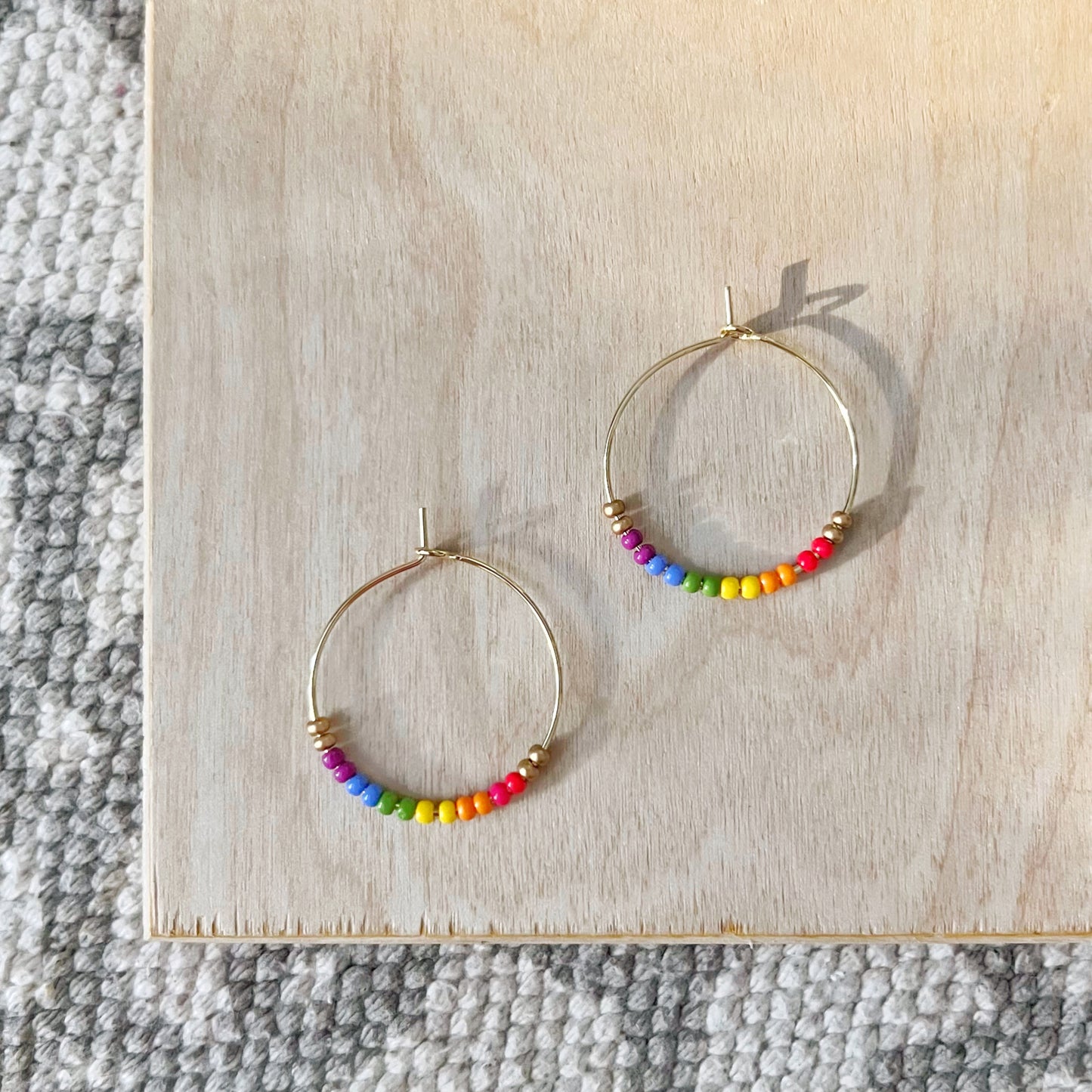 Polychrome Hoop Earrings 25mm