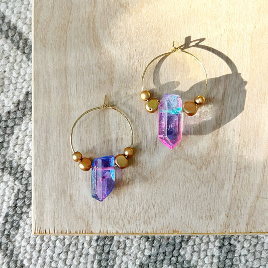 Polychrome Hoop Earrings 25mm