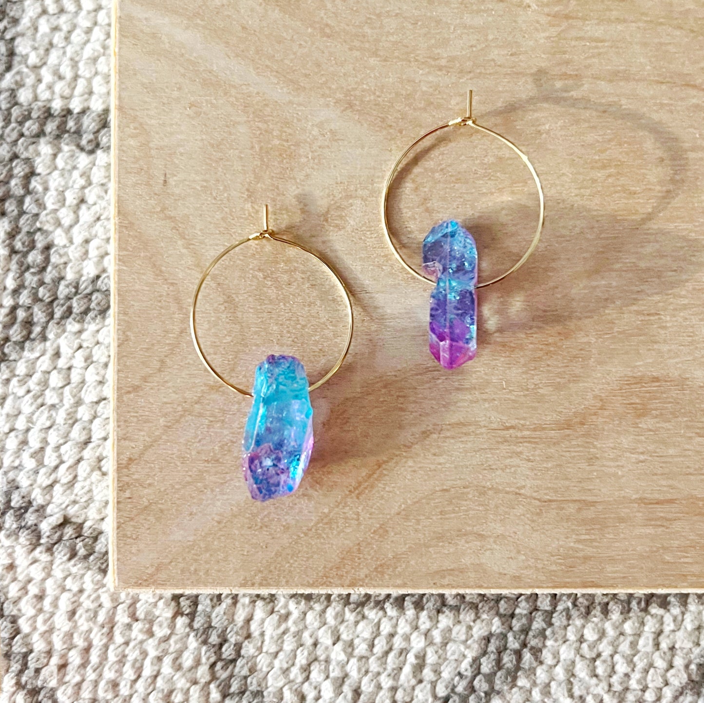 Polychrome Hoop Earrings 25mm