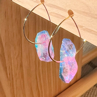 Polychrome Hoop Earrings 25mm