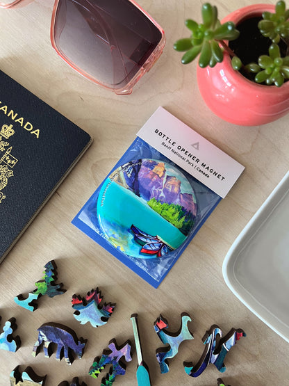 Magnet Bottle Opener - Rock Flour Blue - Moraine Lake