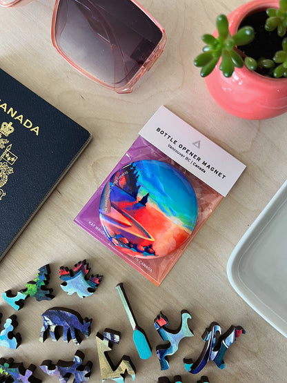 Magnet Bottle Opener - Siwash Rock Sunset, Vancouver BC