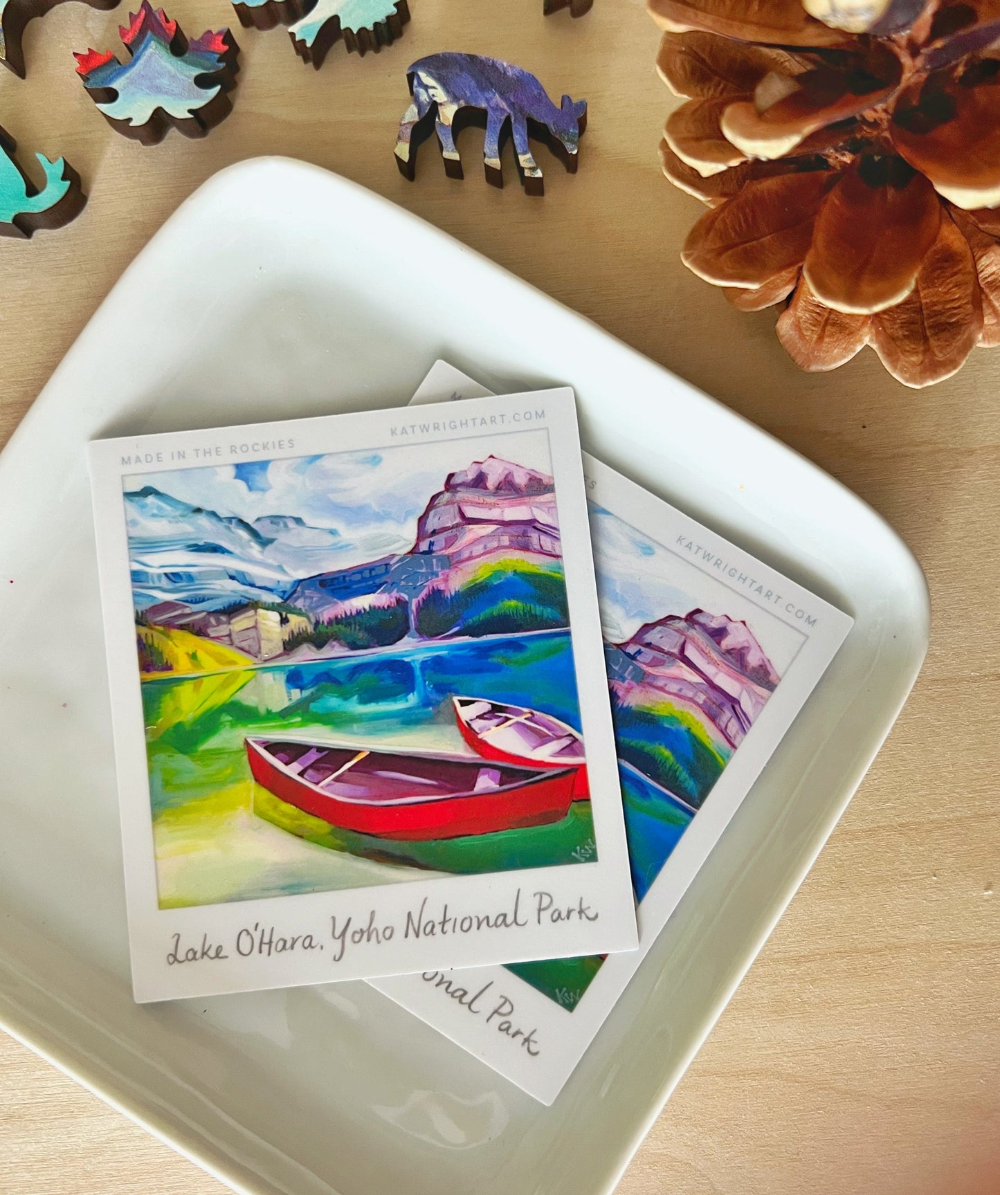 Vinyl Polaroid Sticker - Lake O'Hara, Yoho National Park