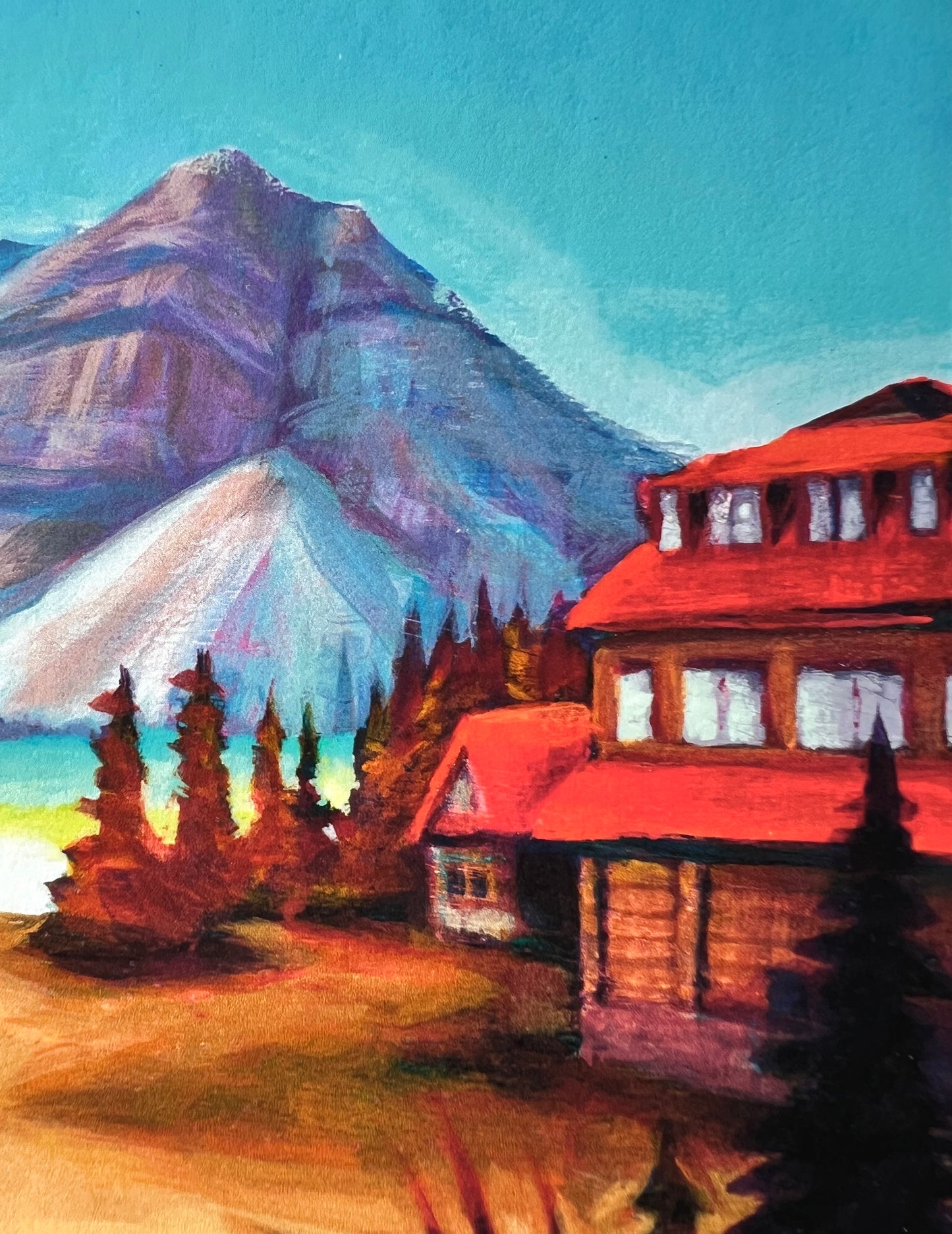 Panneau 6 x 6 à montage encastré « Festive Banff Avenue »