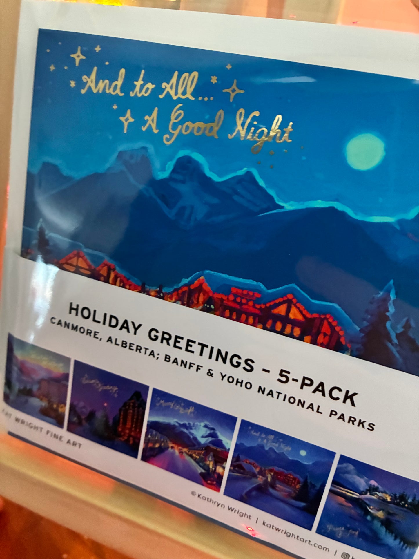 Cartes postales du parc national Banff – ensemble de 5