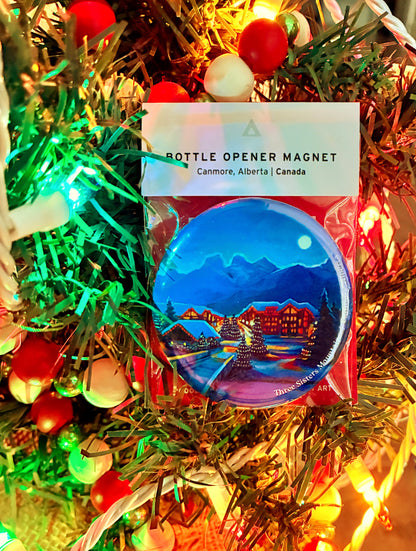 Tempête d'été sur Ha Ling - Canmore Magnet / Ouvre-bouteille