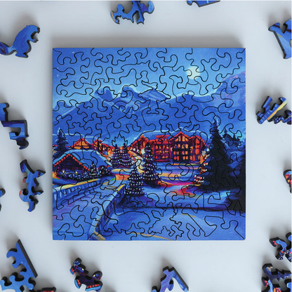 Stumpcraft Wood Puzzle - Good Night Canmore