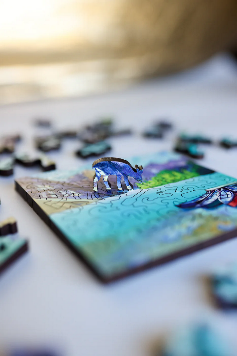 Stumpcraft Wood Puzzle - Rock Flour Blue
