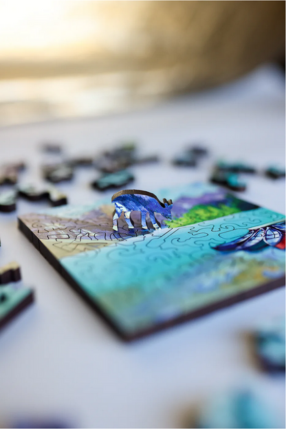Stumpcraft Wood Puzzle - Rock Flour Blue