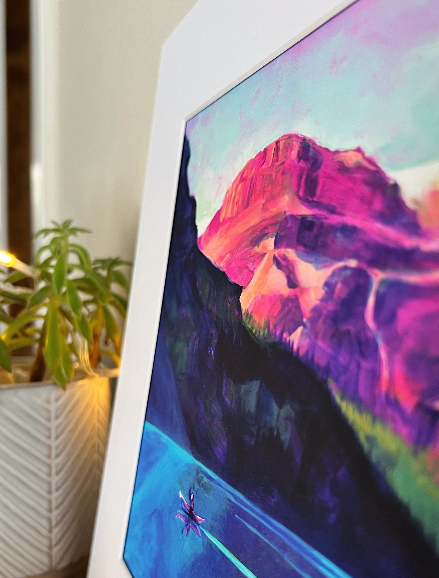 Impression d’art emmêlée « Good Morning Canmore » 8"x8 »