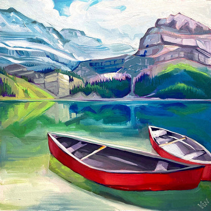 'Lake O'Hara Loop' Parc national Yoho Matted Art Print 8x8