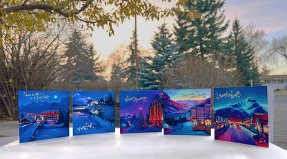 Set of 5 Holiday Cards - Banff, Canmore & Yoho National Park